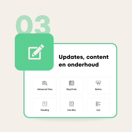 updates onderhoud content